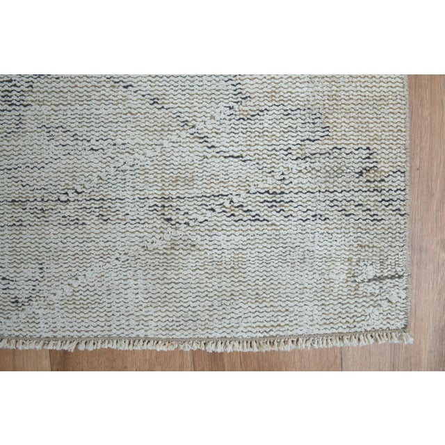 1970s Vintage Turkish Handmade Wool Cotton Beige Runner Rug For Sale - Image 4 of 11