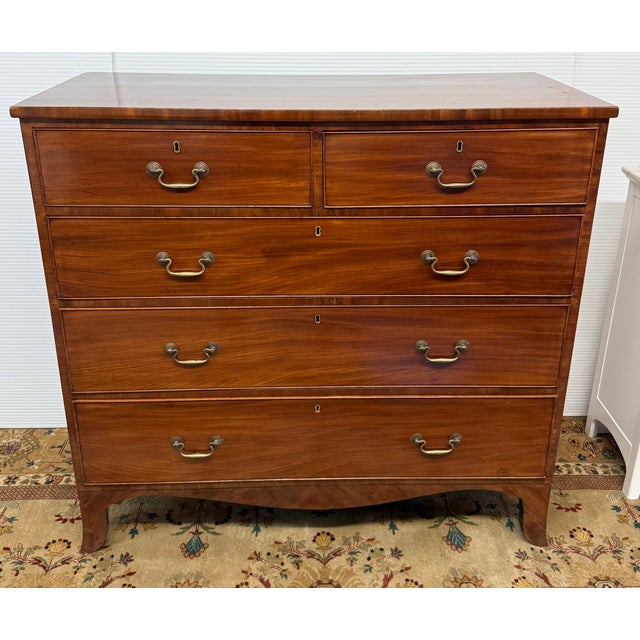 Traditional English Regency Mahogany Five-Drawer Chest, Early 19th Century For Sale - Image 3 of 14