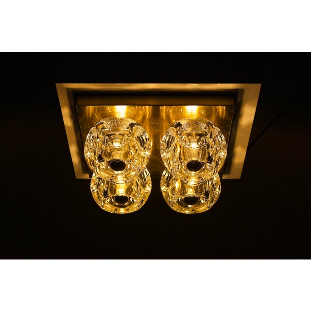 Ice Cube Brass Ceiling Light from Peill & Putzler, 1970s For Sale - Image 4 of 8
