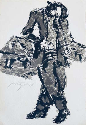 Moshe Bernstein, Polish Israeli Artist Expressionist Hand Signed Lithograph