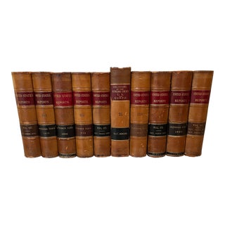 Antique 19th Century Fine Leather Bindings United States Cases Adjudged in the Supreme Court - 10 Books For Sale