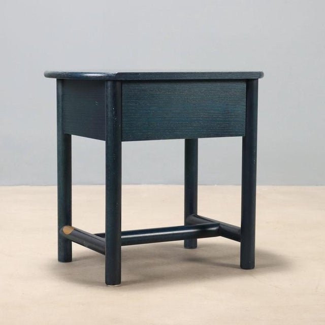 Silver Vintage Wooden Nightstand by Roberti Rattan, 1980s For Sale - Image 8 of 9