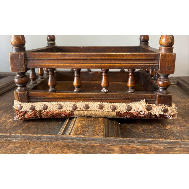 Wood Antique English Foot Stool For Sale - Image 7 of 11