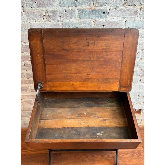 Antique School Desk For Sale - Image 4 of 8