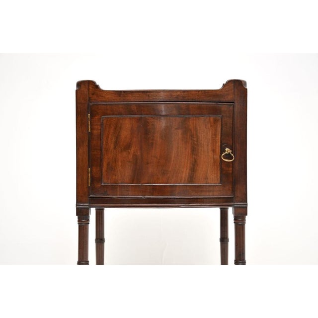 Wood Antique Georgian Side Cabinet on Legs, 1890s For Sale - Image 7 of 12