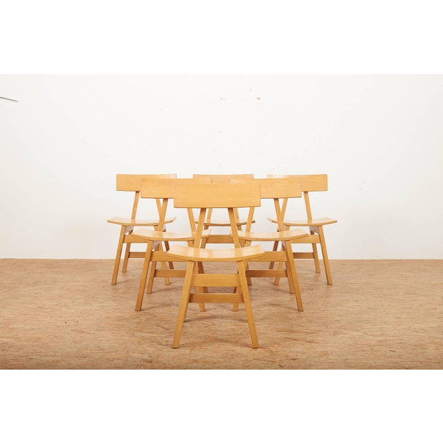 Chairs in Oak Frame by Hans Anliker for Horgen Glarus, 1962, Set of 6 For Sale - Image 13 of 13