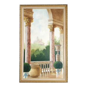 Painting Trompe l'Oeil Roman Scene - Large