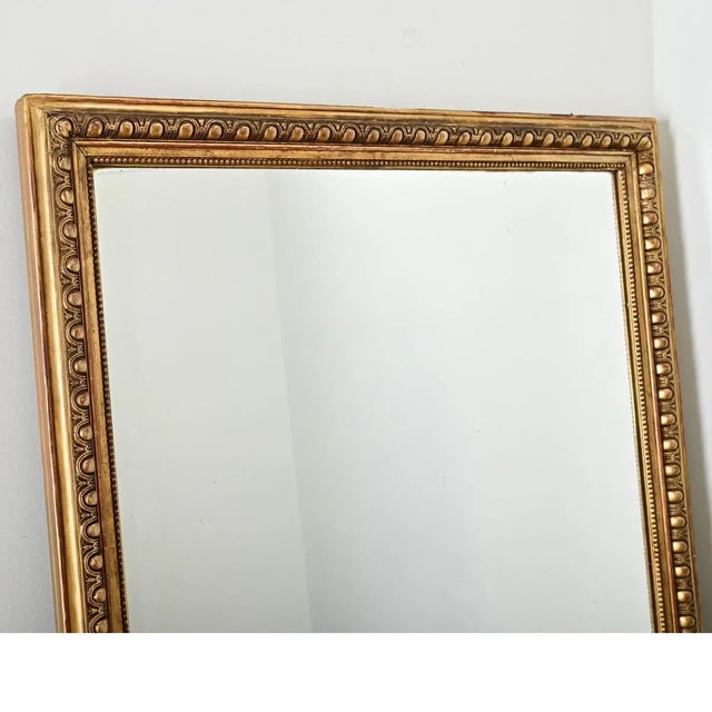 French 19th Century Symmetrical Egg & Dart Gilt Mirror For Sale - Image 11 of 12