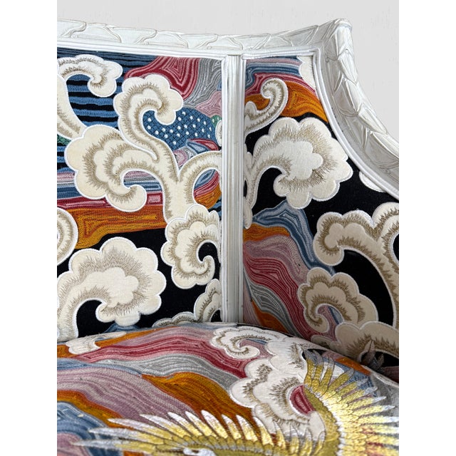 Louis XV Style Chair Vintage Newly Upholstered Crane For Sale - Image 16 of 18