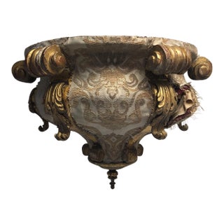 Late 18th Century Hollywood Regency Cream Wood Canopy For Sale