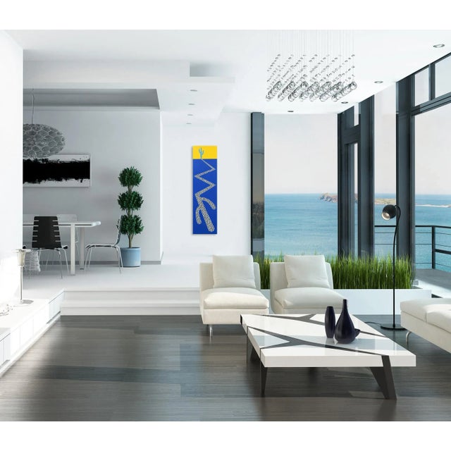 Blue "Gran Sombra" Contemporary Postmodern Plant Still Life Acrylic Painting by Will Beger For Sale - Image 8 of 9