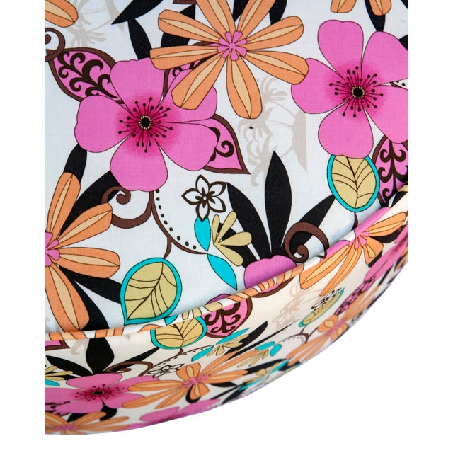 Late 20th Century Large Floral Foot Stool For Sale - Image 4 of 10