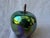 Vintage Artisan Made Green Pottery Apple Sculpture Signed For Sale - Image 4 of 14