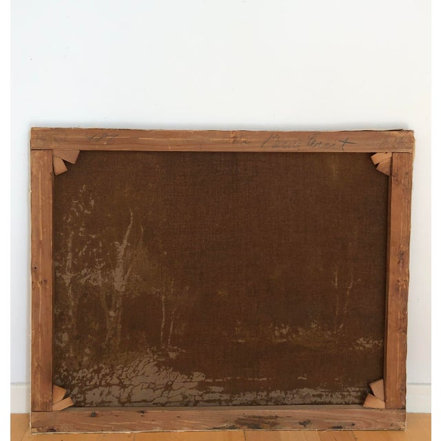 Green Giuseppe Zago, the Little Gray House, 1890s, Oil on Canvas For Sale - Image 8 of 9