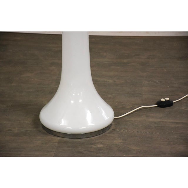 White 1960s Italian Carlo Nason Mazzega Floor Lamp, Unmarked For Sale - Image 8 of 9