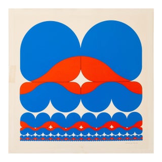 Ronald Abram Infinitesimale Constantes, Silkscreen in Colors, 1970 For Sale
