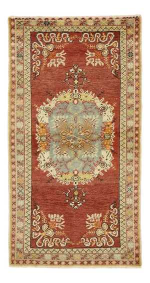 Vintage Turkish Oushak Rug, 02'11 X 05'05