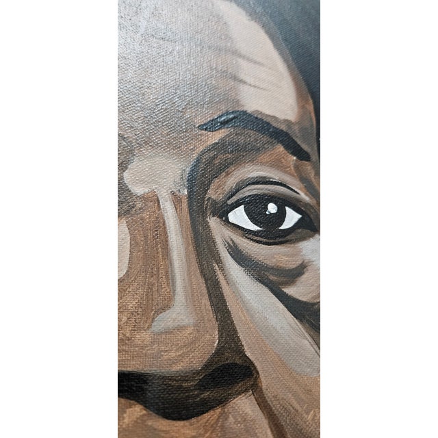 Late 20th Century Signed Oil Painting Portrait of a Man, by J. Mack - Unframed For Sale In New York - Image 6 of 10