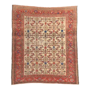 Distressed Antique Persian Malayer Rug - 05'02 X 05'11