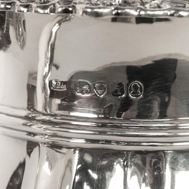 Antique Georgian Sterling Silver Coffee Pot Stand Joseph Angell Eley London 1824 For Sale - Image 15 of 18