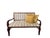 Traditional Vintage Regency Style Mahogany Settee With Striped Upholstery For Sale - Image 3 of 11