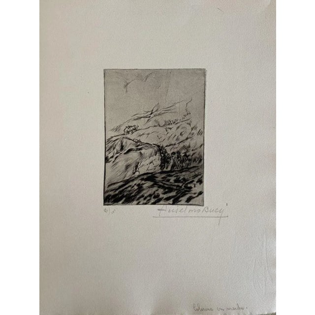 Military 1917 is a beautiful print in etching technique, realized by Anselmo Bucci (1887-1955). Hand signed. Numbered...