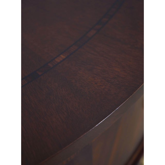 Councill Craftsmen Mahogany Banded Server Demilune Chest For Sale - Image 14 of 17