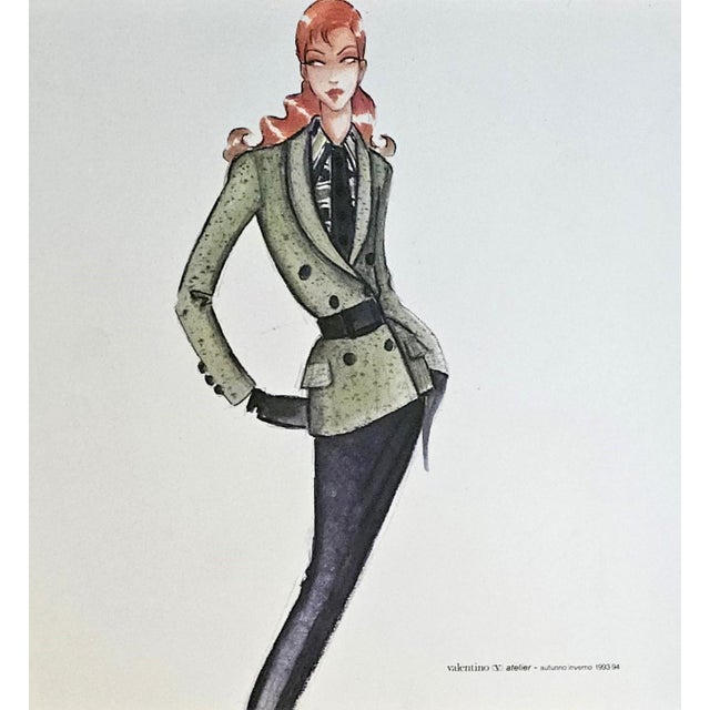 This is a fabulous set of 2 fashion prints by iconic designer Valentino Garavani that feature designs from the spring...
