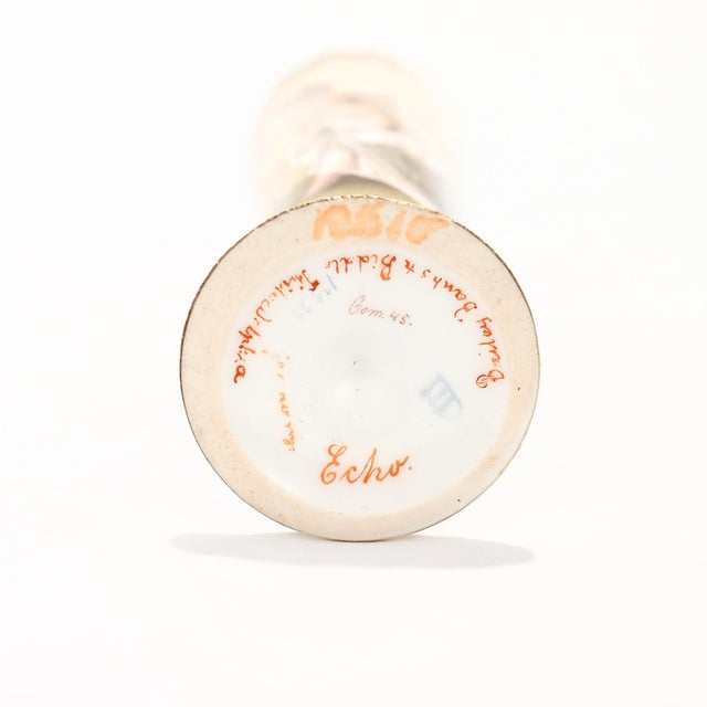 Antique Hand Painted Royal Vienna Gilt Porcelain Bud Vase Entitled 'Echo' For Sale - Image 12 of 14