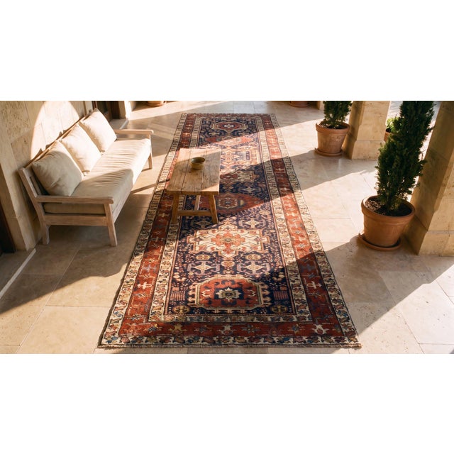 19th Century N.W. Persian Shahsavan Carpet ( 3' x 16' - 90 x 488 ) For Sale - Image 10 of 10