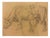 Heinrich Pforr, Cowherd, Brother August with Cow, 1920s, Pencil For Sale