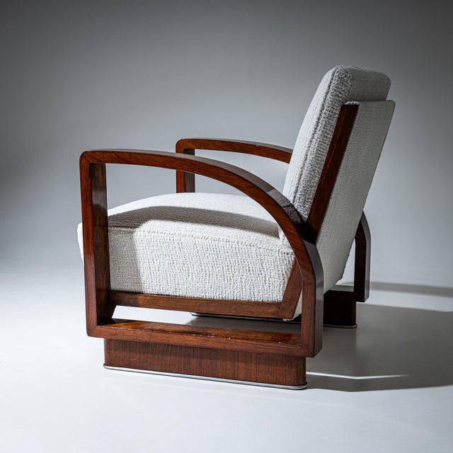 Pair of Art Deco Walnut Armchairs, 1920s For Sale - Image 11 of 18
