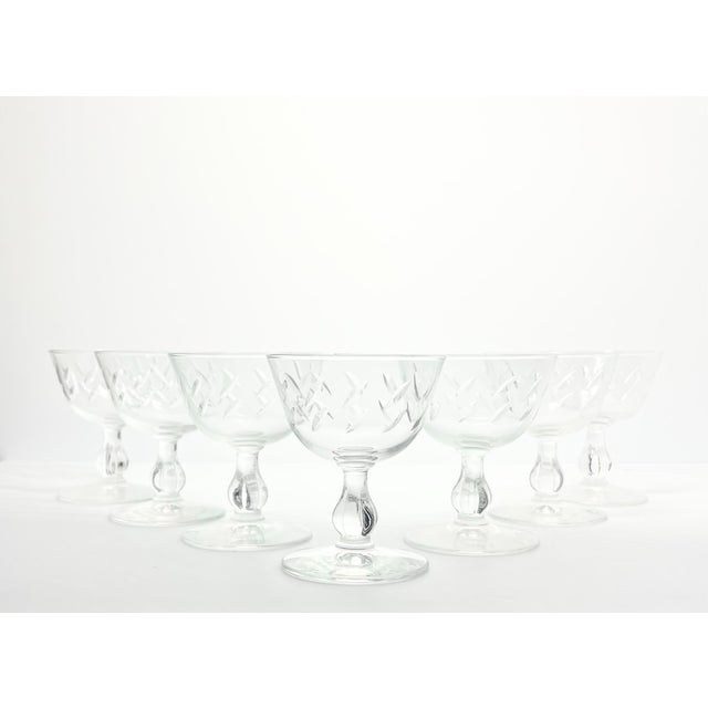 Libbey “Colonial Heritage” Set of 7 Coupe Champagne Glasses 4 1/4” 6oz Excellent condition. No chips, cracks, or...