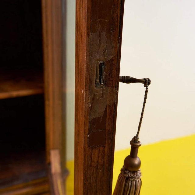 Antique Bookcase with Cut Glass For Sale - Image 10 of 16