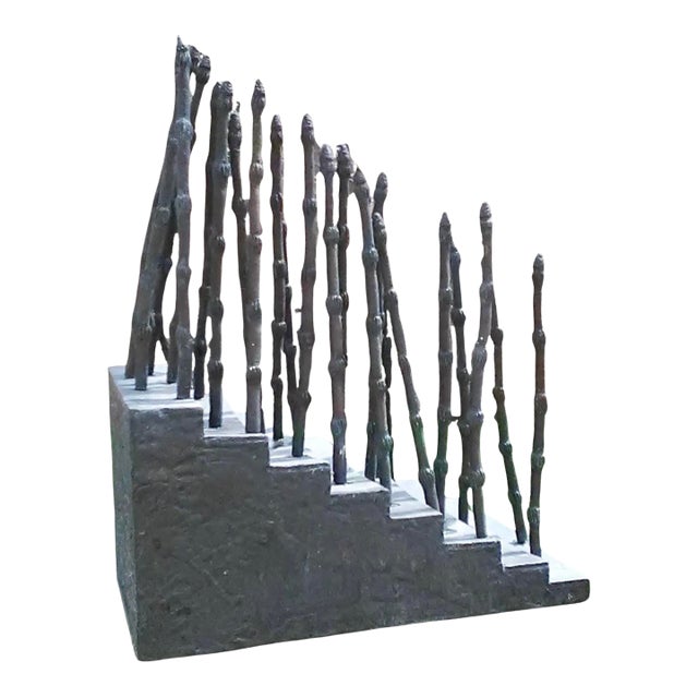 This wonderful, unique and amazing cast bronze abstract sculpture was created by well known artist Mary K. Seyfarth...