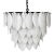 White NOIR Lotus Milk Glass Chandelier, Large For Sale - Image 8 of 8