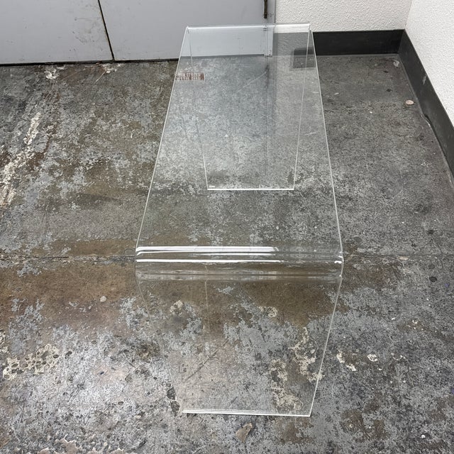 CB2 Cb2 Peekaboo Acrylic Console Table For Sale - Image 4 of 12