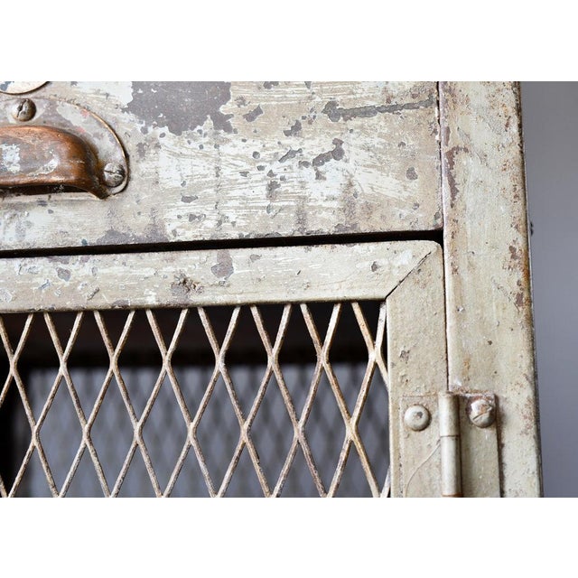 Metal Industrial Factory Cabinet from Walls LTD, 1890s For Sale - Image 7 of 14