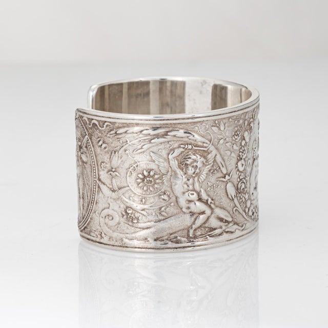 Stylish vintage Tiffany & Co Makers cuff bracelet crafted in sterling silver (circa 1980s to 1990s). Making a great...
