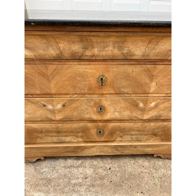 French French 19th Century Louis Philippe Marble Top Bleached Commode For Sale - Image 3 of 12