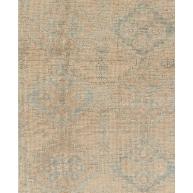 Tan Antique Lightly Distressed Oriental Area Rug 4'7 X 5'1 For Sale - Image 8 of 8