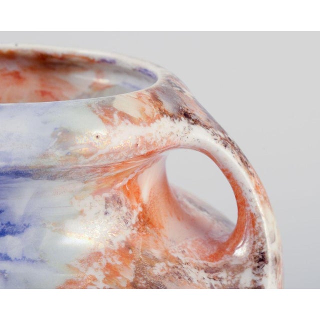 Art Deco Marmor Vase in Ceramic with Marble Decoration from Arabia, Finland, 1920s For Sale - Image 4 of 8