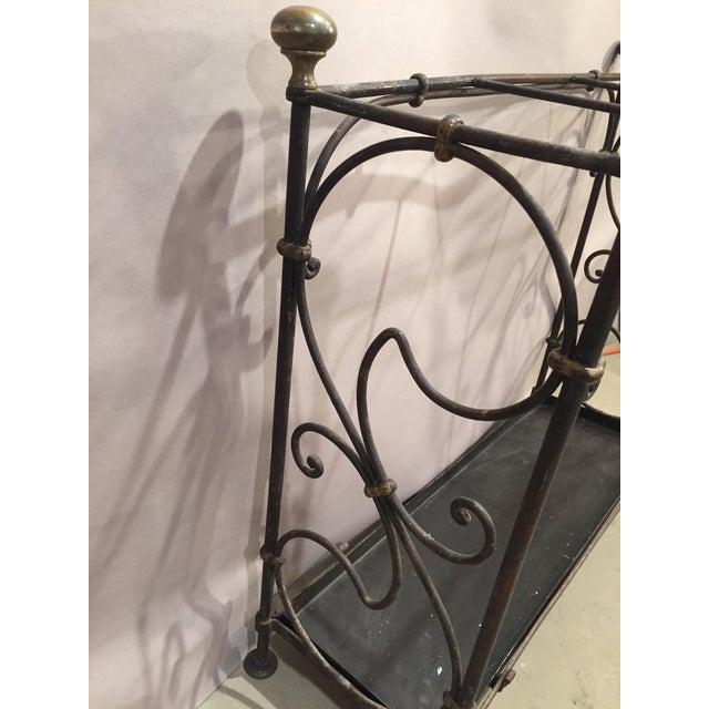 Traditional Painted Iron Umbrella Stand For Sale - Image 3 of 7