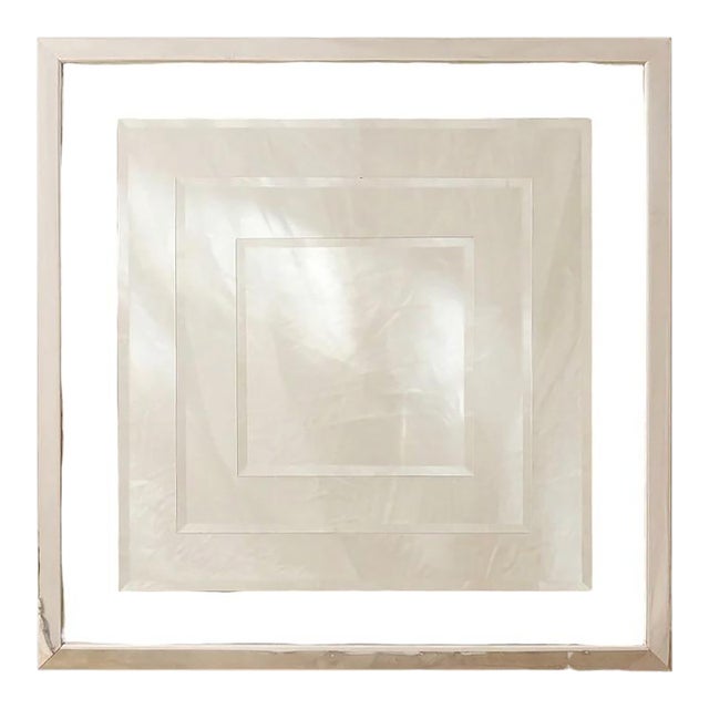 Vintage Hollywood Regency Layered Beveled Mirror For Sale