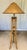Campaign Vintage Maitland-Smith Faux Bamboo and Brass Floor Lamp With Faux Tortoiseshell Lined Leather Shade For Sale - Image 3 of 12