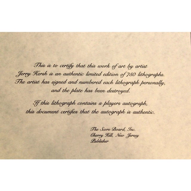 Jerry Hersh Baseball Memorabilia Lithograph Brooks Robinson Signed 218/750 Unfra For Sale In Detroit - Image 6 of 11