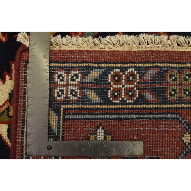 Serapi Rug 9’11” X 14′ Red Wool Tribal Hand-Knotted Oriental Carpet For Sale - Image 12 of 12