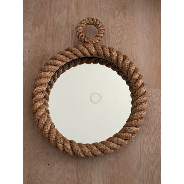 Textile Rope Round Mirror For Sale - Image 7 of 7