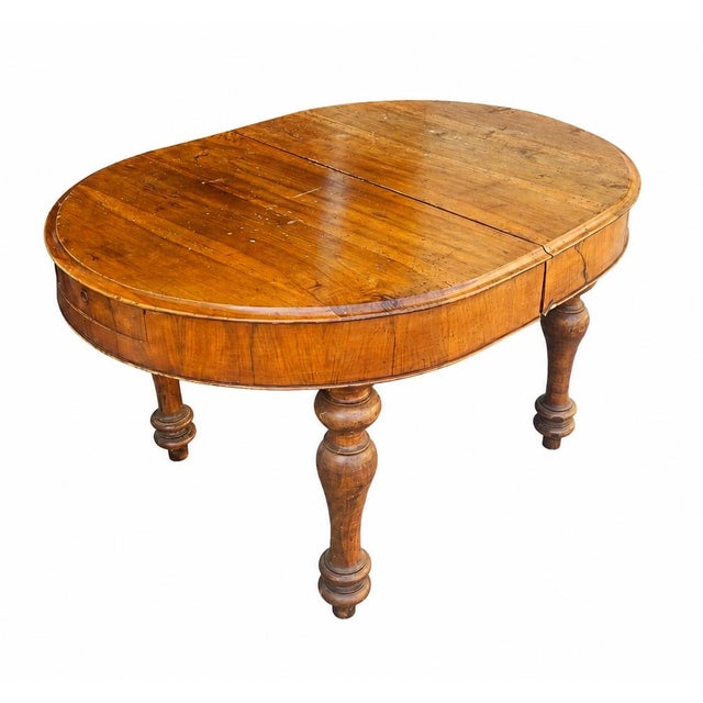 19th Century Extendable Oval Wooden Table For Sale - Image 4 of 6