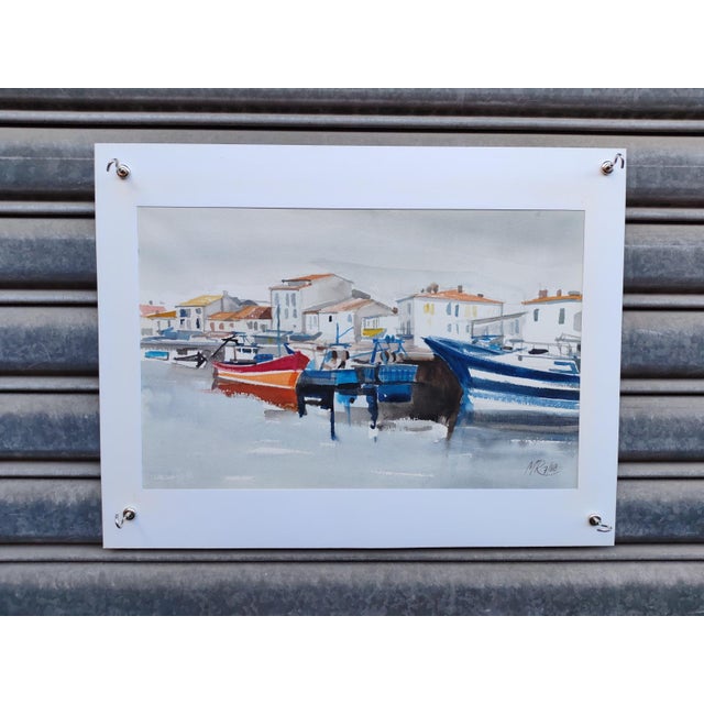 Watercolor by Michel Roubille, 1988. Nephew of the renowned Auguste Jean-Baptiste Roubille, he inherited his uncle's...